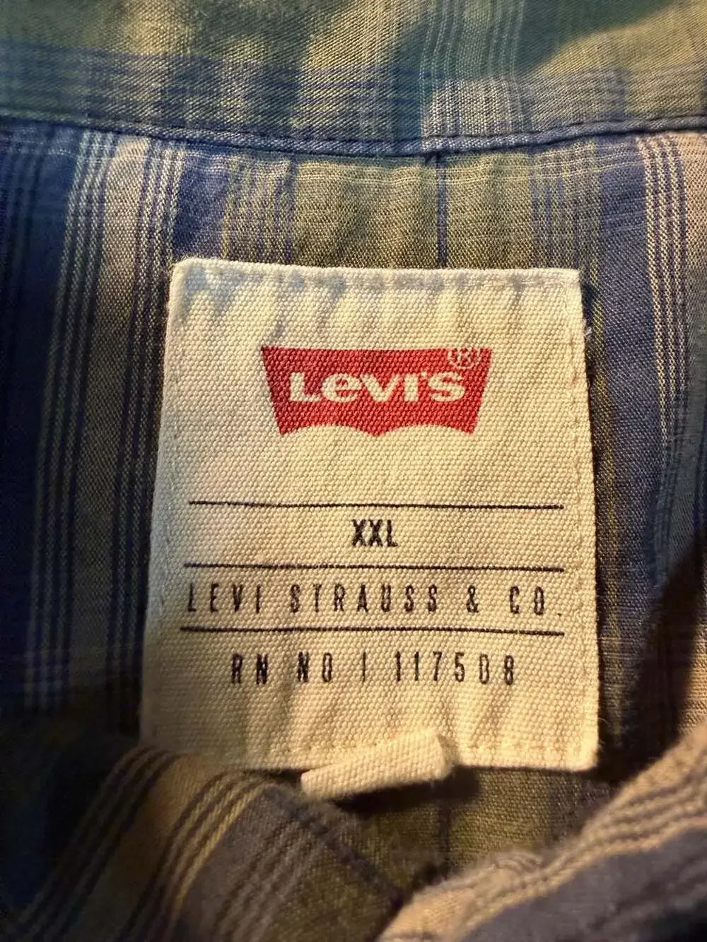 Levi's Men's XXL Long Sleeve Western Pearl Snap Plaid Shirt
